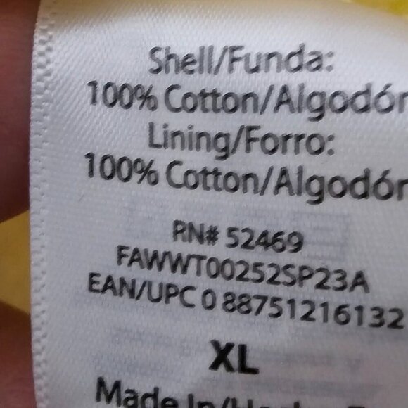 FA Square Neck Top Cadmium Yellow Plaid XL Free Assembly 100% Cotton - Picture 4 of 5